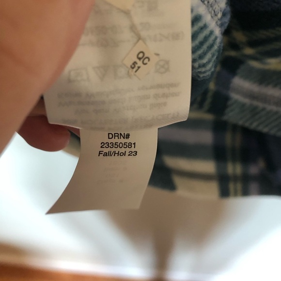 Eddie Bauer Quest Fleece Sweatshirt Long Sleeve Quarter Zip Pear Plaid New Small - Picture 7 of 8